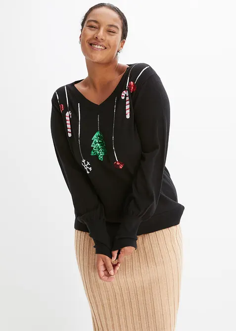 Svetr z jemn&eacute;ho &uacute;pletu, bonprix