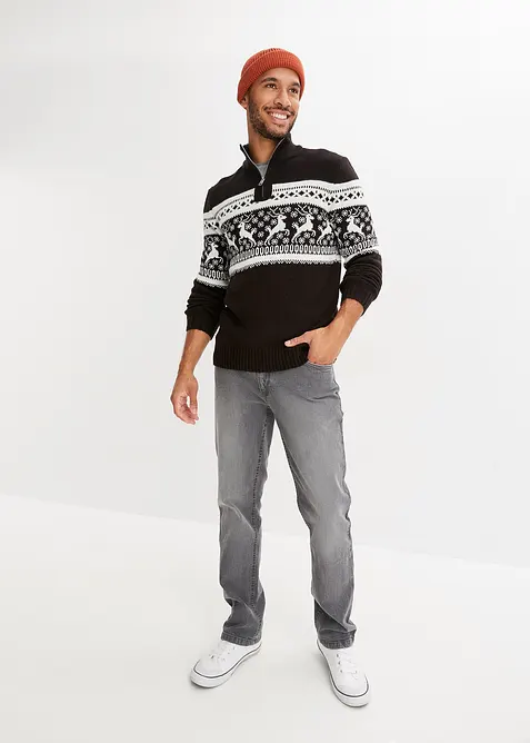 Norsk&yacute; svetr s l&iacute;mečkem na zip, bonprix