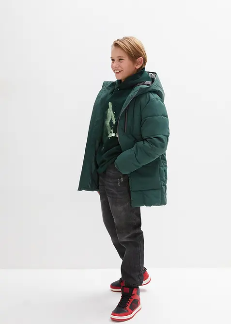 Mikina s kapucí, z měkké bavlněné směsi, bonprix