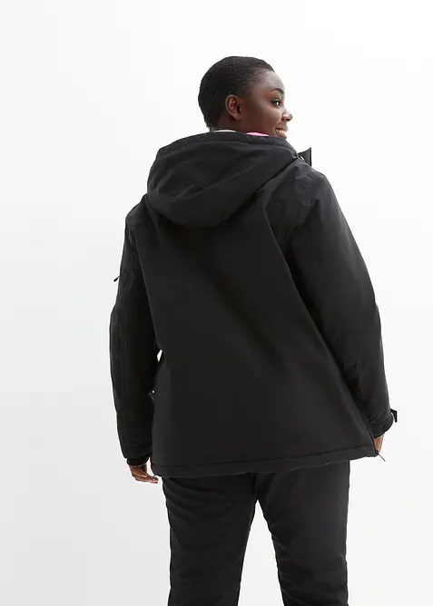 Nepromokavá funkční lyžařská bunda s flísovou podšívkou, přes hlavu, bonprix