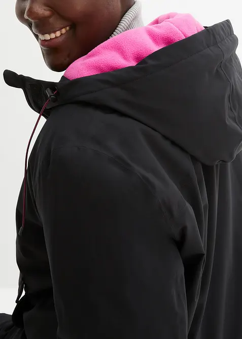 Nepromokavá funkční lyžařská bunda s flísovou podšívkou, přes hlavu, bonprix