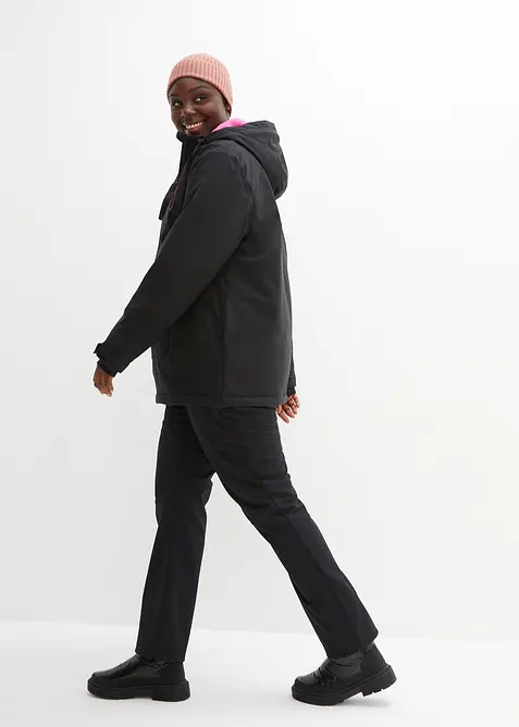 Nepromokavá funkční lyžařská bunda s flísovou podšívkou, přes hlavu, bonprix