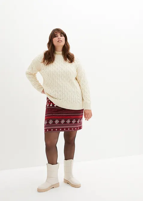 Minisukně s norským vzorem, ze směsi bavlny a elastanu, bonprix