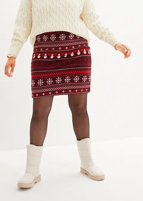 Minisukně s norským vzorem, ze směsi bavlny a elastanu, bonprix