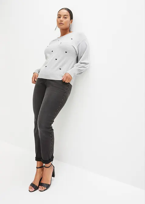 Svetr z jemn&eacute; pleteniny z visk&oacute;zov&eacute; směsi, bonprix