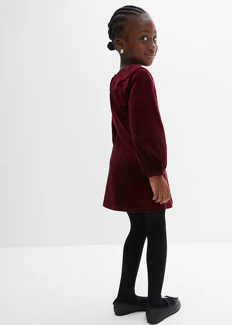 Sametové šaty s volány, bonprix