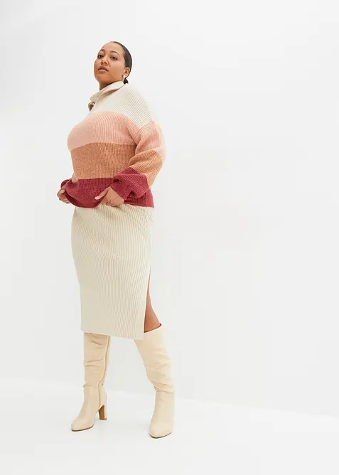 Svetr s l&iacute;mečkem na zip, bonprix