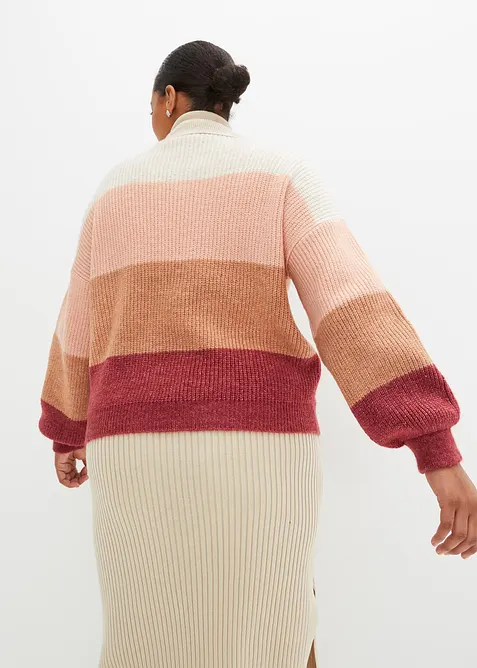 Svetr s l&iacute;mečkem na zip, bonprix