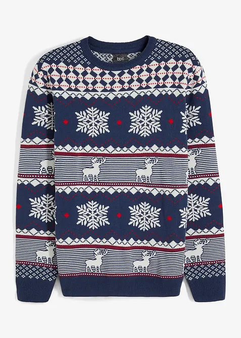 Svetr s norským vzorem z udržitelného materiálu, bonprix