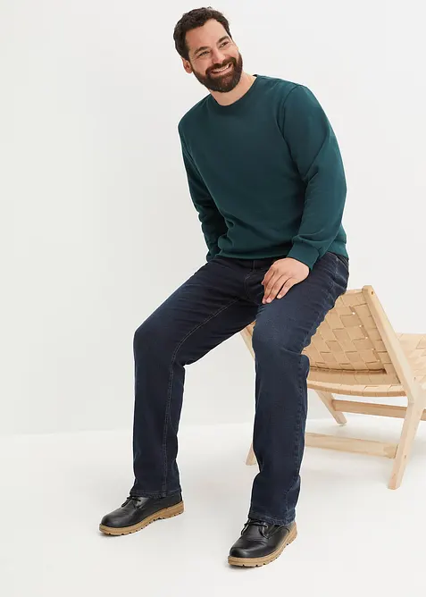 Strečové termo džíny Straight s pohodlným pasem, Relaxed Fit, bonprix