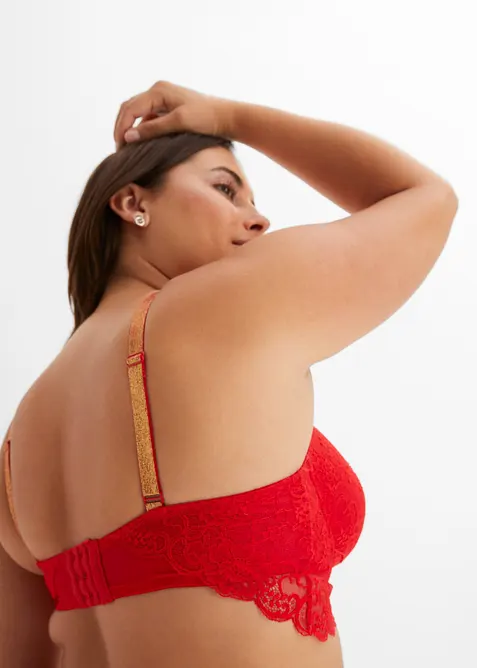 Vyztužená podprsenka s třpytivými ramínky, bonprix