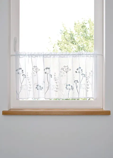 Vitrážková záclona s výšivkou, bonprix