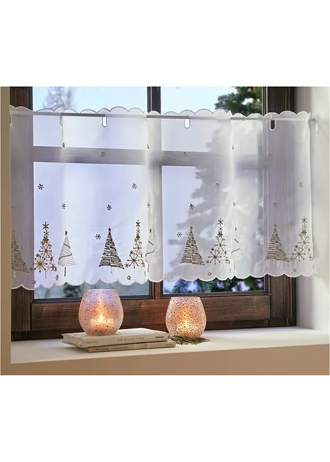 Vitr&aacute;žkov&aacute; z&aacute;clona s v&aacute;nočn&iacute; v&yacute;&scaron;ivkou, bonprix