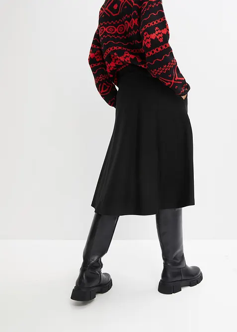 Midi sukně ze směsi s viskózou, délka pod kolena, bonprix