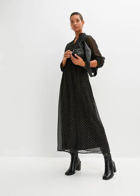 Dlouhé šaty s třpytkovým efektem, bonprix