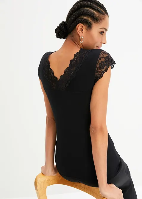 Tričko z jemné směsi s viskózou, bonprix