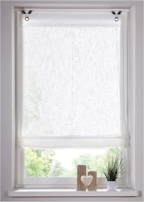 Zavazovací roleta ve lněném vzhledu, bonprix