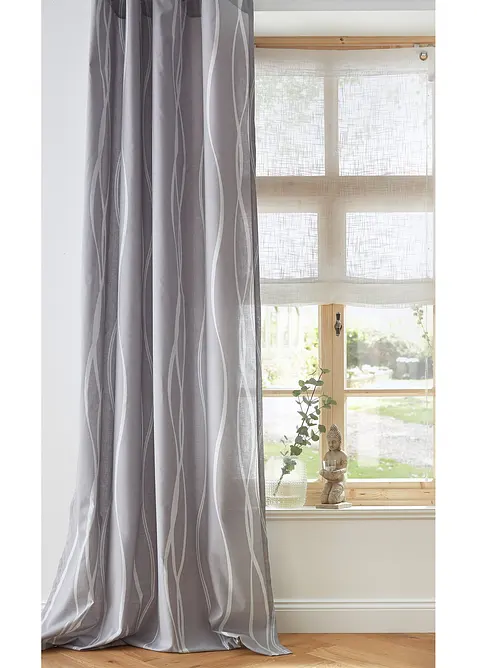 Zavazovací roleta ve lněném vzhledu, bonprix