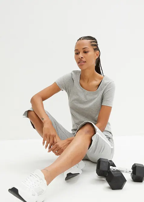 Capri kalhoty z bavlny s obsahem streče (2 ks v balení), bonprix