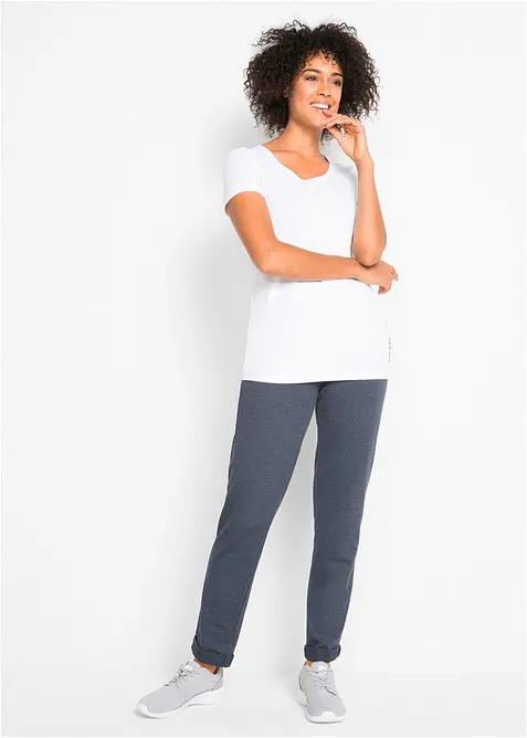 Dlouhé tričko s nápisem (2 ks v balení), bonprix