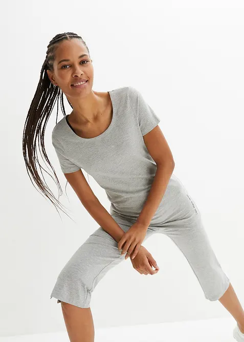 Dlouhé tričko s nápisem (2 ks v balení), bonprix