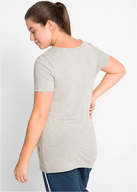 Dlouhé tričko s nápisem (2 ks v balení), bonprix