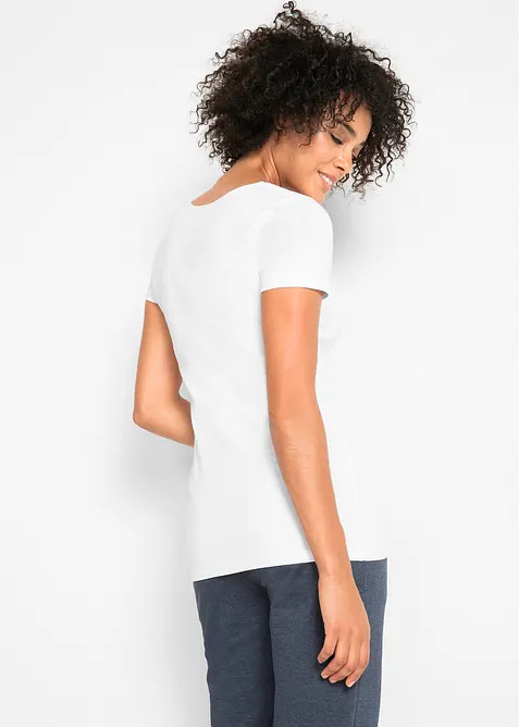 Dlouhé tričko s nápisem (2 ks v balení), bonprix