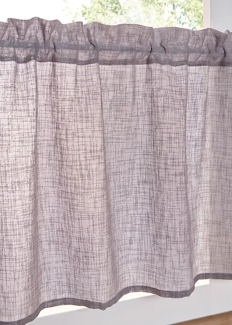 Vitrážková záclona ve lněném vzhledu, bonprix