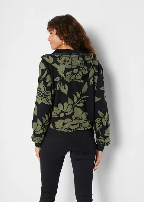 Mikina na zapínání, s bavlnou, bonprix