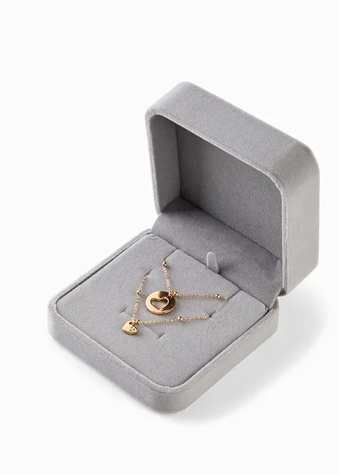 Souprava řetízků s přívěsků ve tvaru srdce (2dílná), bonprix