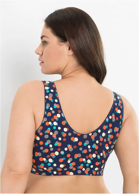 Podprsenka bez kostic se zapínáním vpředu, s organickou bavlnou (2 ks v balení), bonprix