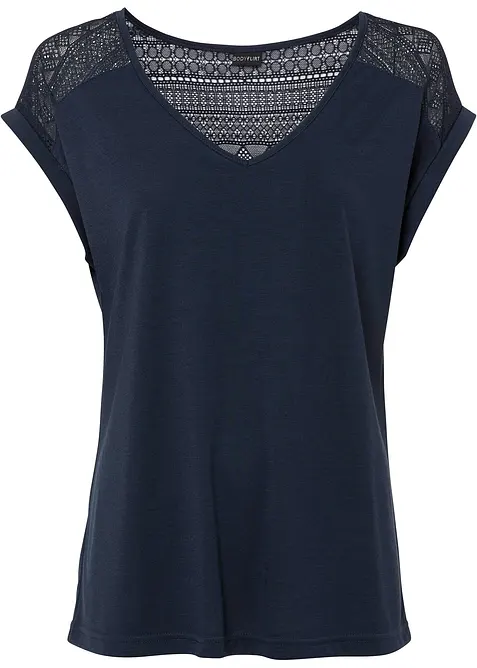 Tričko z jemné směsi s viskózou, bonprix