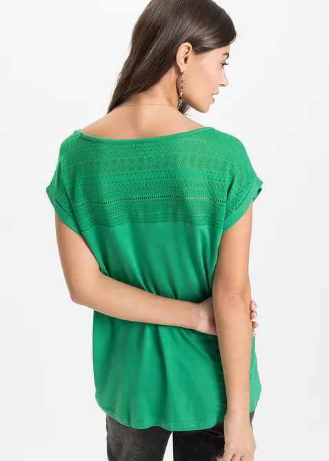 Tričko z jemn&eacute; směsi s visk&oacute;zou, bonprix