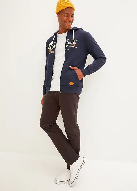 Prop&iacute;nac&iacute; mikina s kapuc&iacute;, uvnitř měkce počesan&aacute;, bonprix