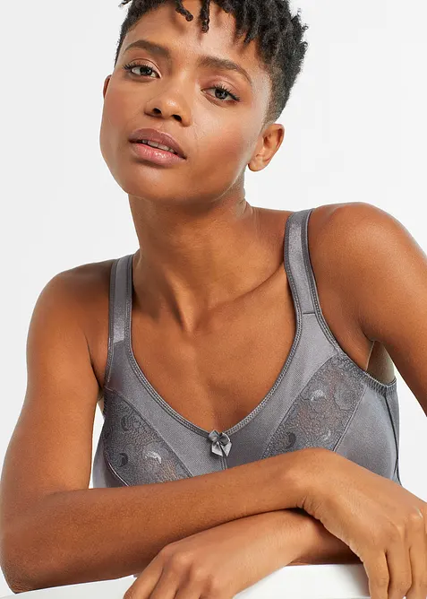 Odlehčující podprsenka bez kostic, s polstrovanými ramínky (2 ks v balení), bonprix