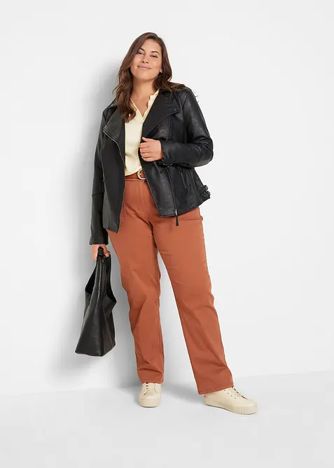 Bunda z imitace kůže, z čisté viskózy, bonprix