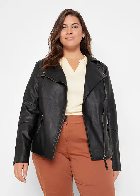 Bunda z imitace kůže, z čisté viskózy, bonprix