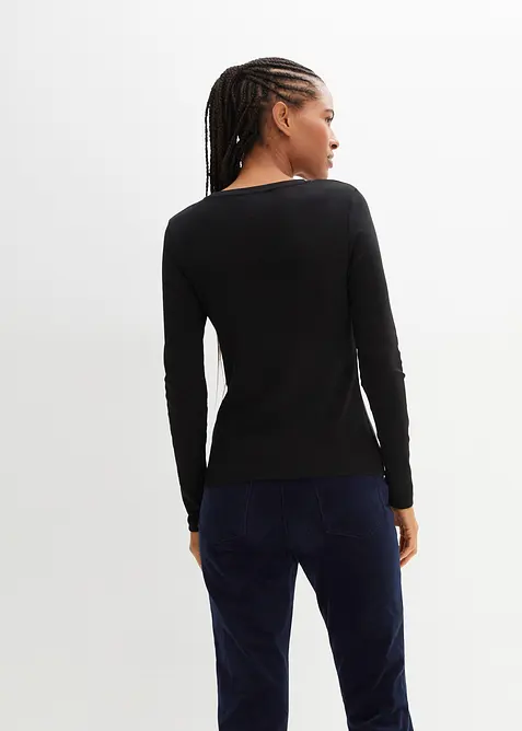 Tričko s dlouh&yacute;m ruk&aacute;vem, z čist&eacute; organick&eacute; bavlny, bonprix