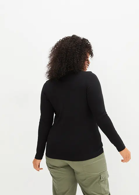 Tričko s dlouh&yacute;m ruk&aacute;vem, z čist&eacute; organick&eacute; bavlny, bonprix