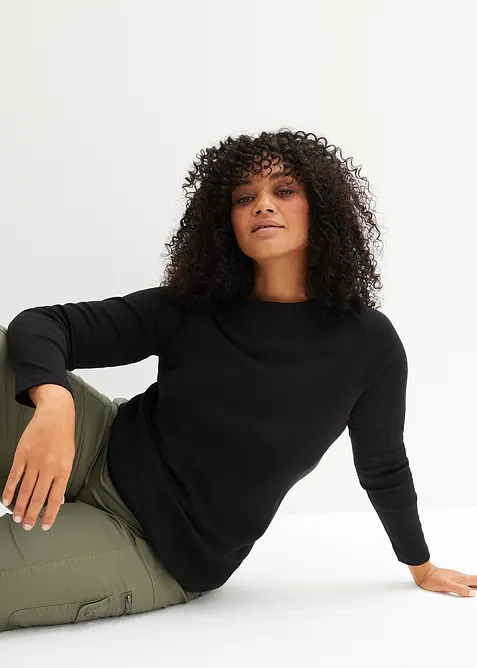 Tričko s dlouh&yacute;m ruk&aacute;vem, z čist&eacute; organick&eacute; bavlny, bonprix