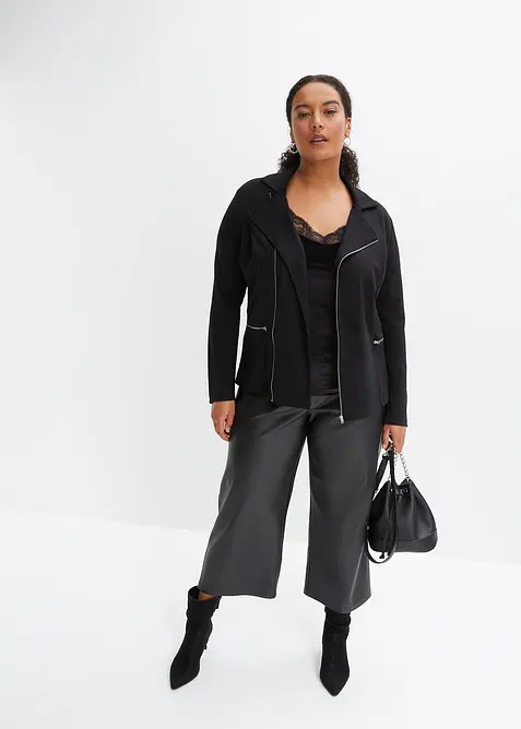 Motorkářská úpletová bunda z viskózové směsi, bonprix