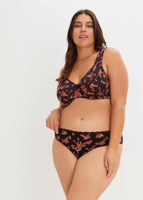 Podprsenka s kosticemi, z organick&eacute; bavlny (3 ks v balen&iacute;), bonprix