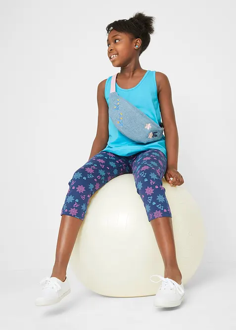 Capri legíny s organickou bavlnou (2 ks v balení), bonprix