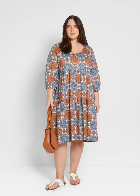 Úpletové šaty ze splývavé viskózové směsi, bonprix