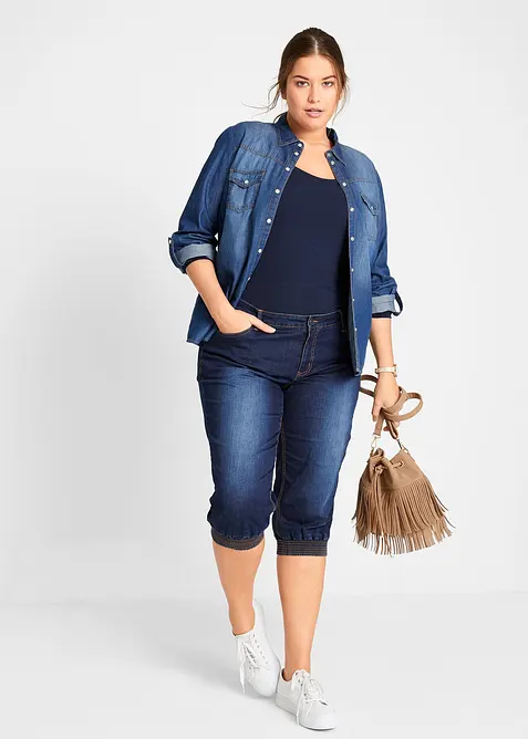 Strečov&eacute; capri dž&iacute;ny, bonprix