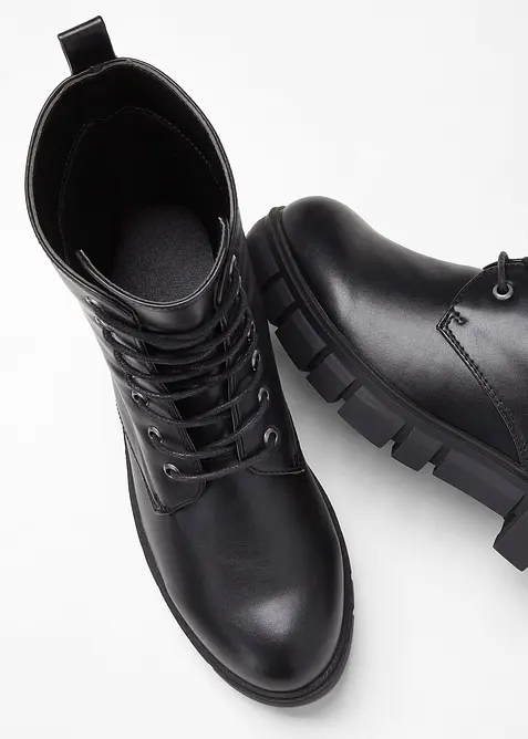 Šněrovací kotníková obuv s profilovanou podrážkou, bonprix