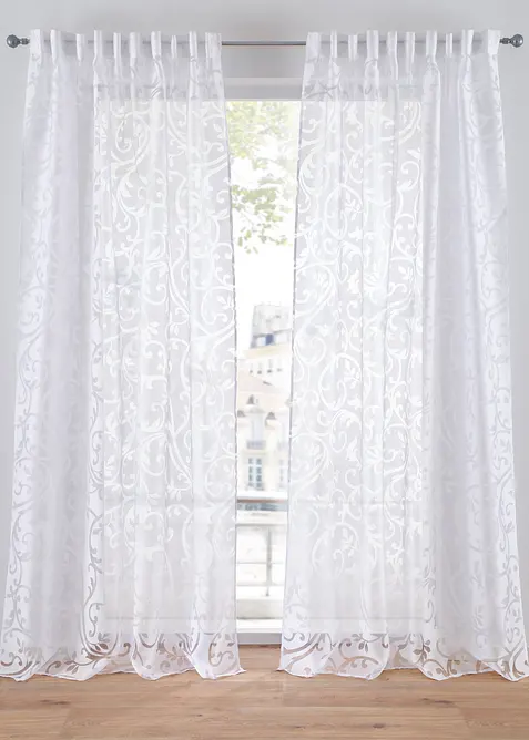 Vypalovan&aacute; z&aacute;clona s &uacute;ponky (1 ks), bonprix