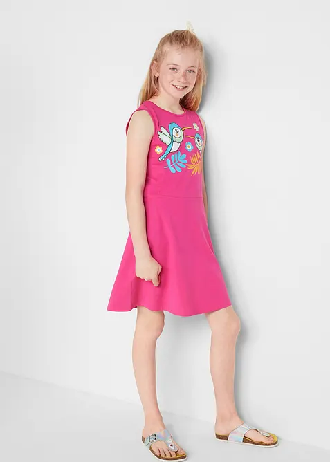 Dívčí žerzejové šaty z čisté organické bavlny (3 ks), bonprix