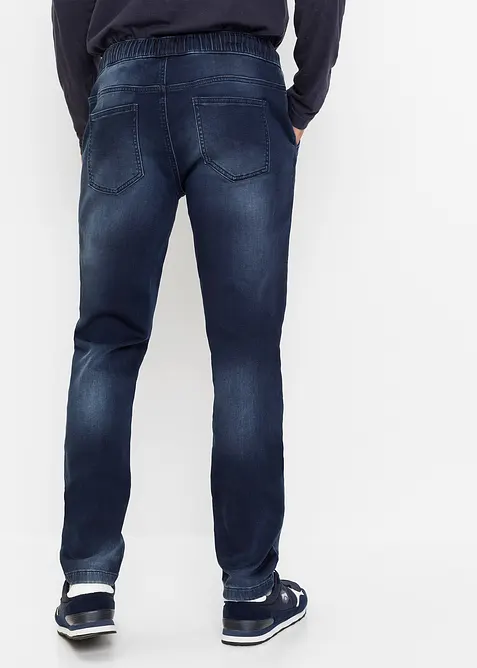 Teplákové džíny Slim Fit, Straight, bonprix