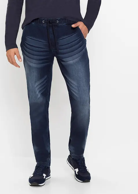 Teplákové džíny Slim Fit, Straight, bonprix
